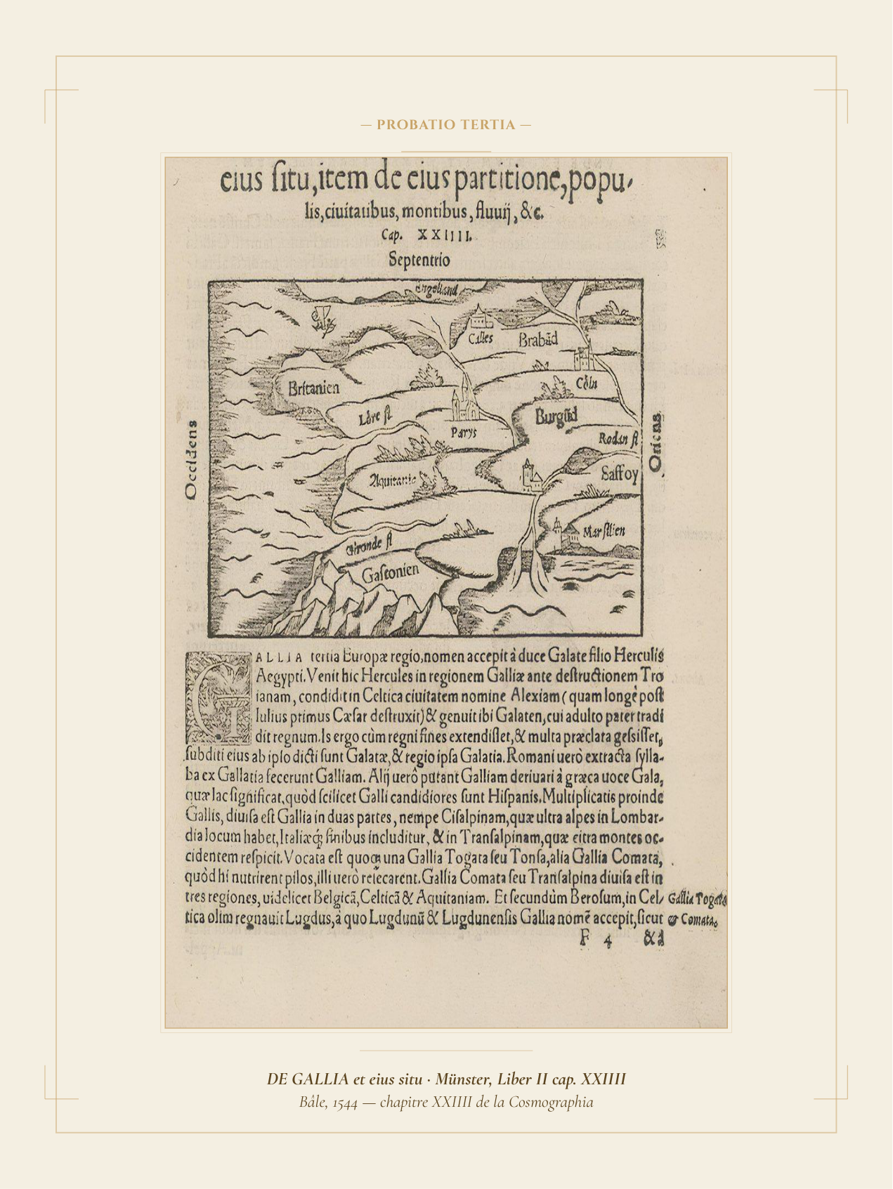 Reproduction : Carte de Gallia — Münster